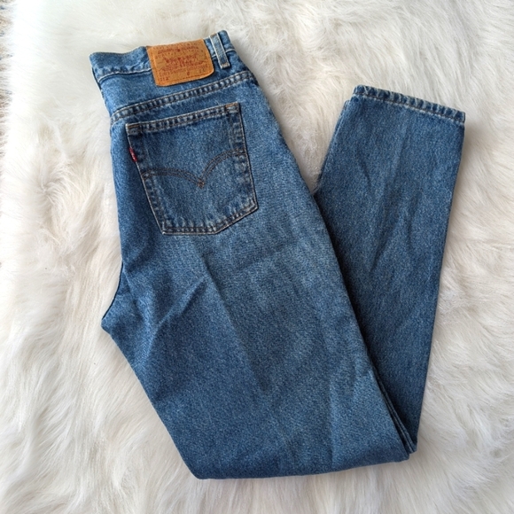 Rare Vintage Levis 512 Medium Wash High Waisted Jeans Waist 33" - Picture 12 of 14